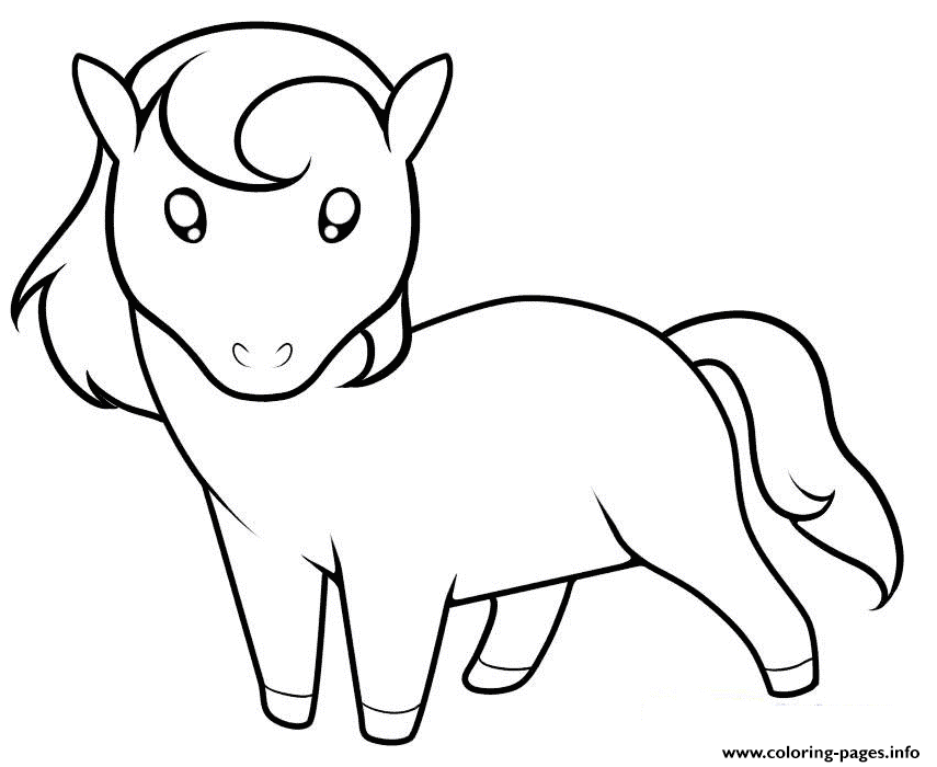 855x700 Cartoon Cute Little Horse Sa04a Coloring Pages Printable