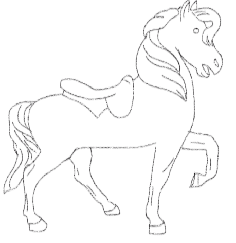 459x472 Carousel Horses