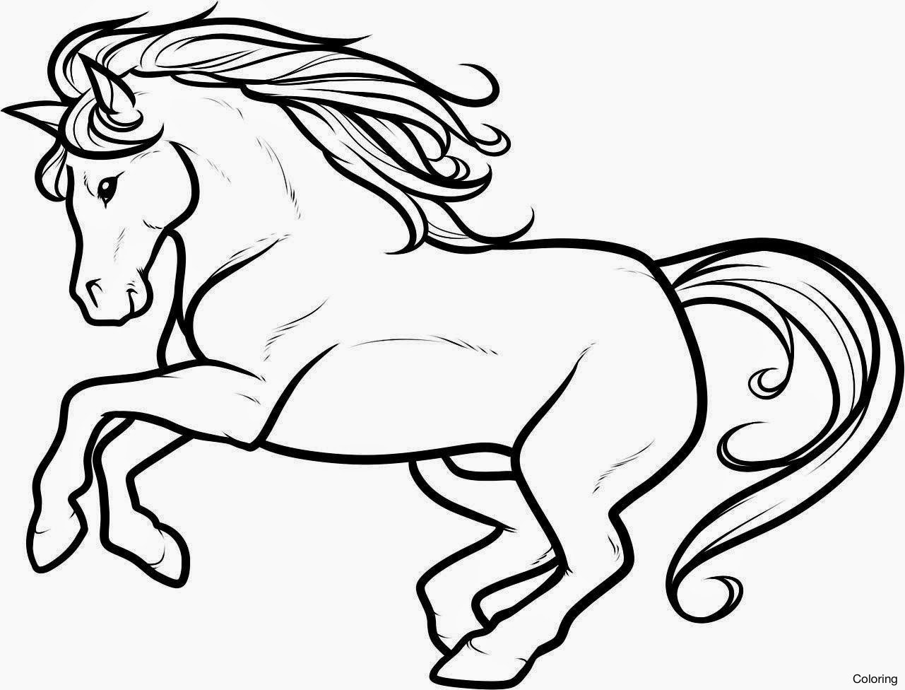 1281x976 Epic Realistic Horse Coloring Pages 45 For Your Kids With Drawing