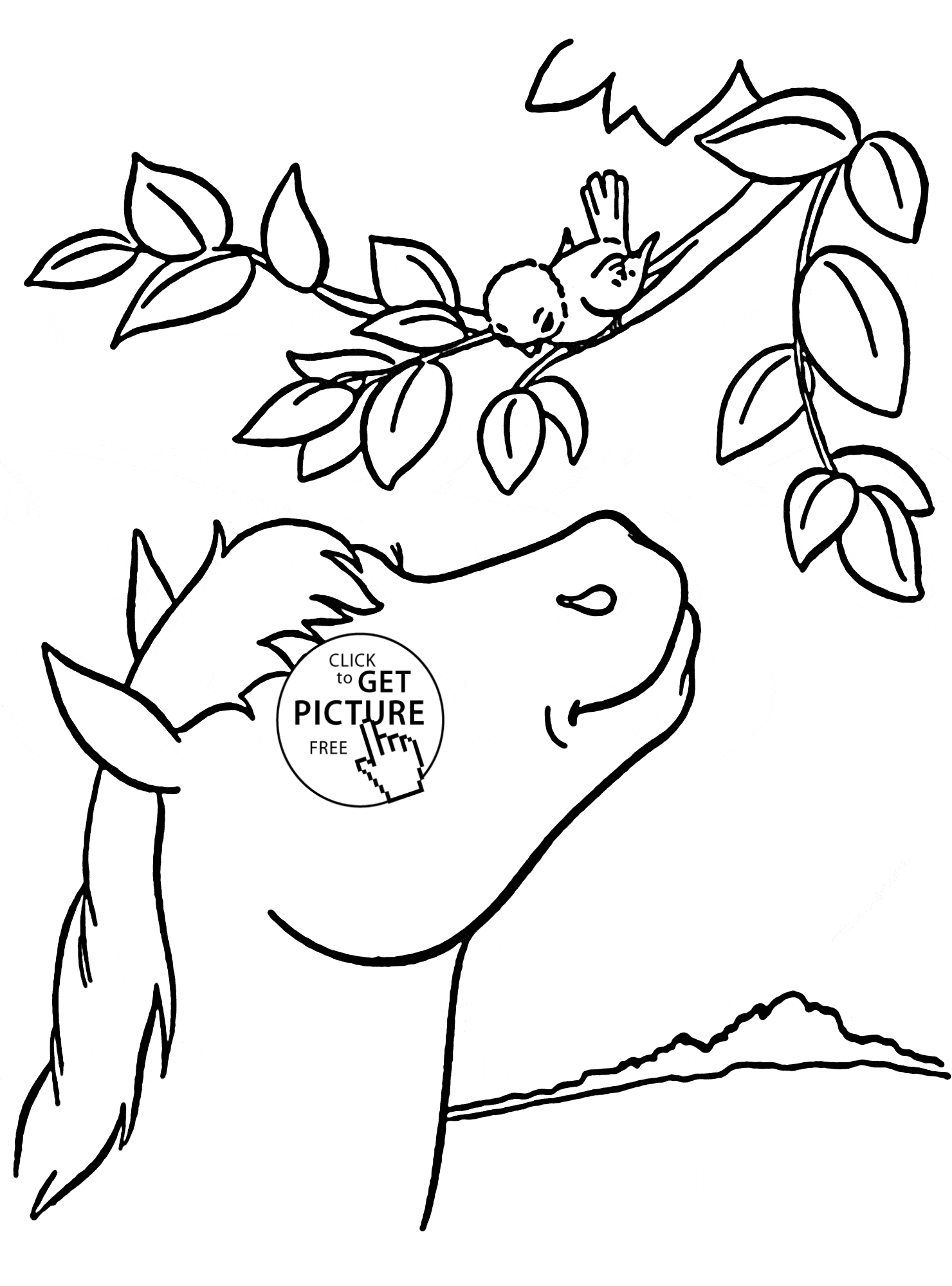 1480x2000 Horse And Bird Coloring Page For Kids, Animal Coloring Pages