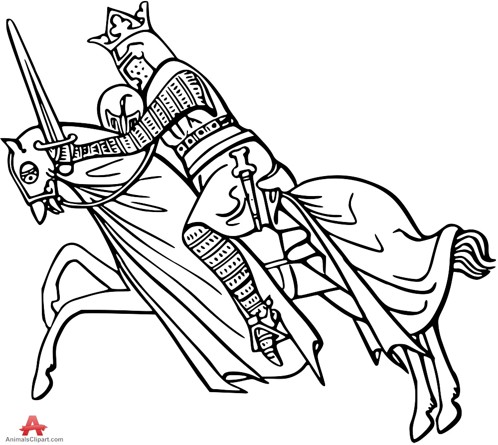 999x892 Outline Drawing Of Fighter On Horse Clipart Free Clipart Design