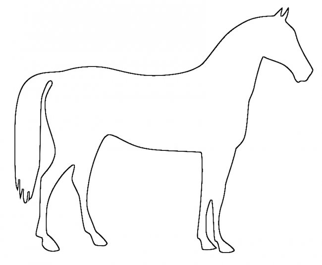 650x534 Best Photos Of Horse Outline Template