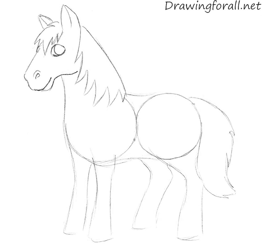 1000x936 Cartoon Horse Drawings Cartoon Horse Drawing Horse