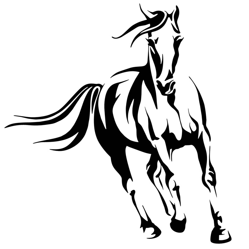 800x800 Running Horse Decal