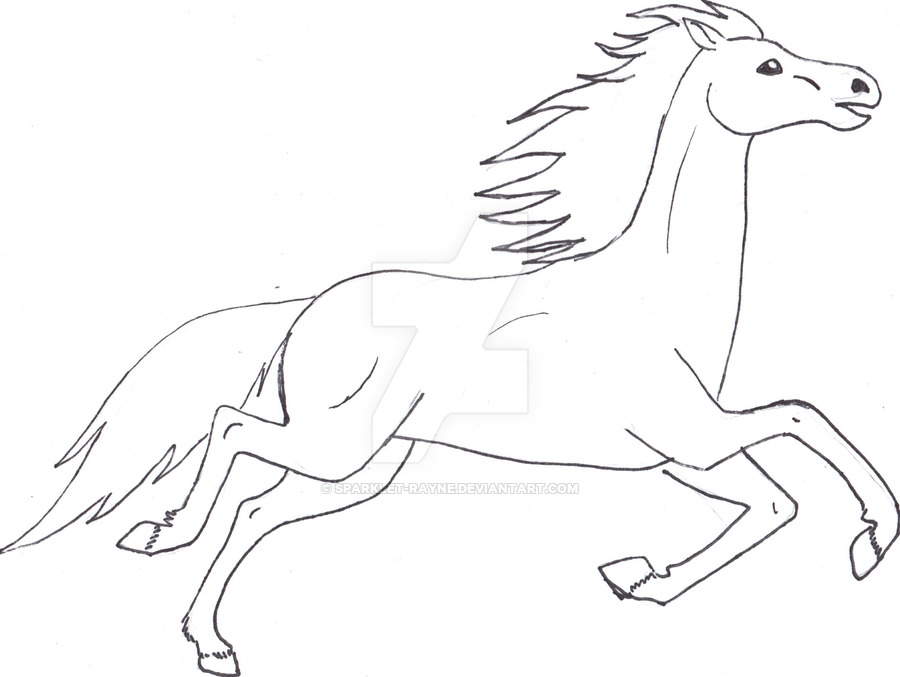 900x677 Running Horse By Sparklet Rayne