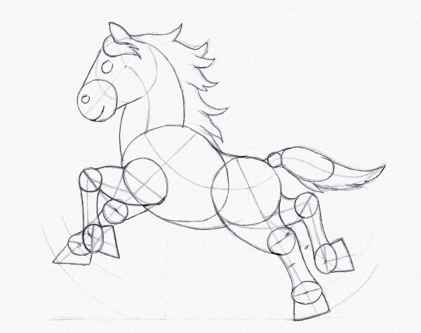 600x475 Drawing For Kids Draw A Running Pony