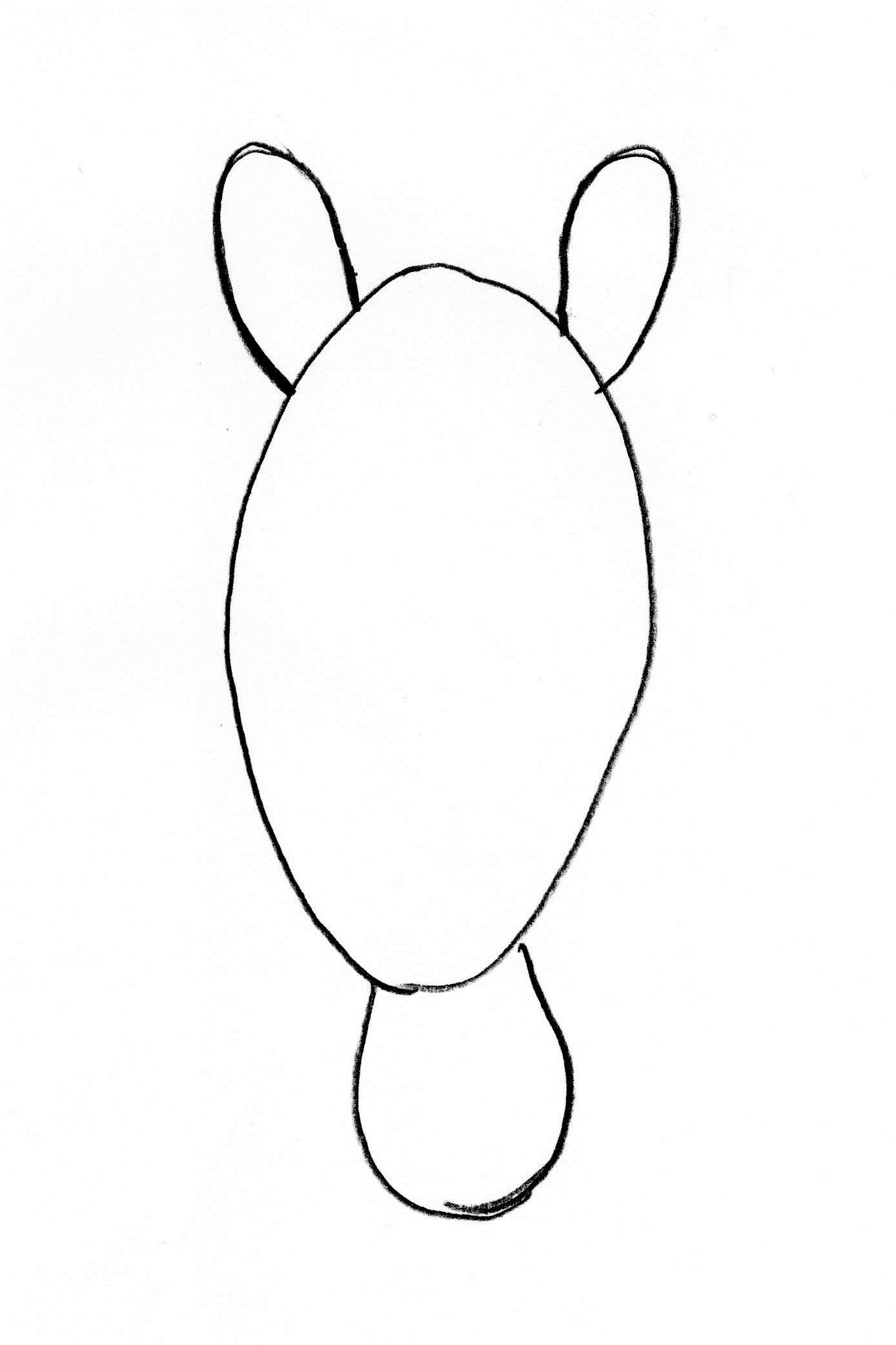 1388x2082 Horse Drawing Step By Step