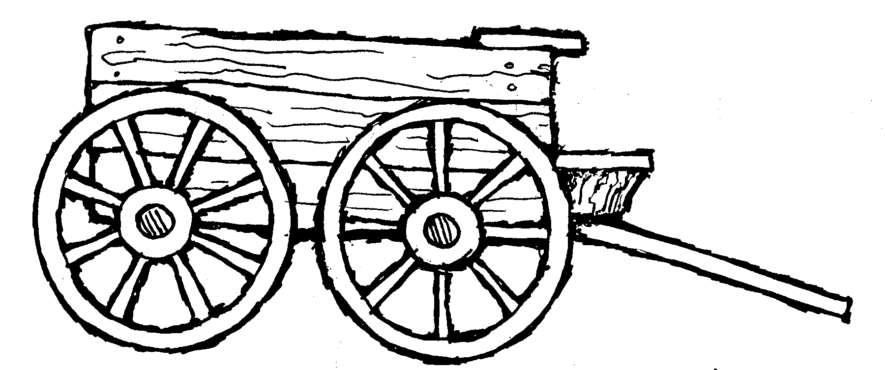 1800x753 Horse Drawn Wagon Clipart