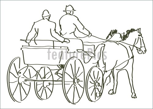 500x355 Illustration Of Hand Drawn Horses