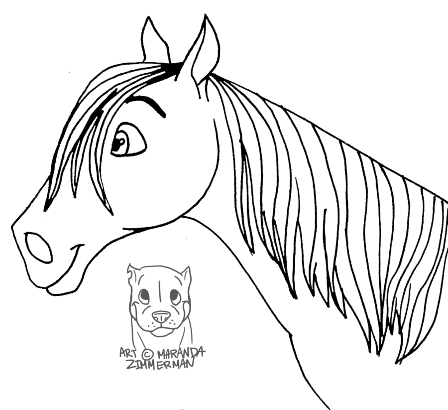 900x823 Horse Face 3 By Coloran