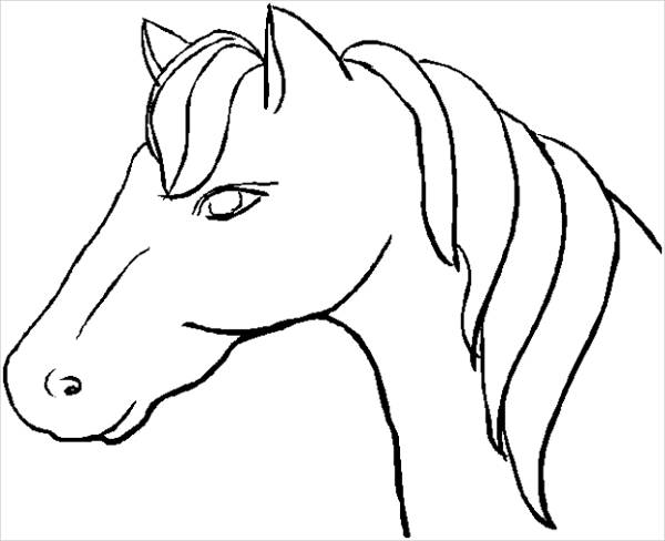 600x488 Horse Coloring Pages