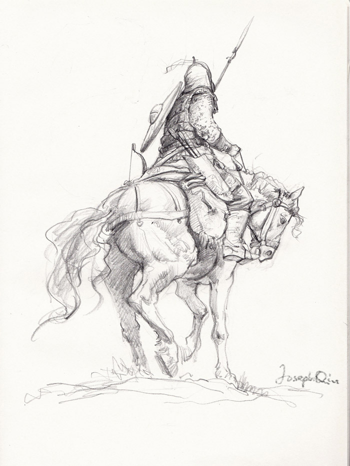 700x932 Horse Warrior Sketch By Josephqiuart Concept