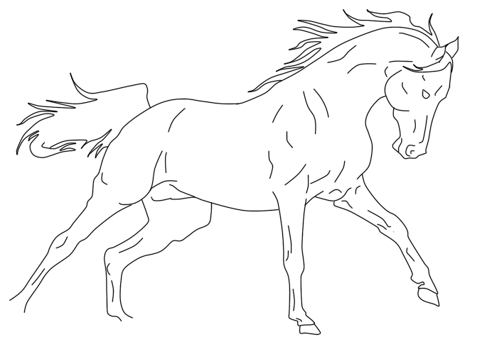 685x492 Galloping Horse Lineart By Poseidonss