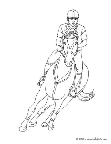 364x470 Woman On A Galloping Horse Coloring Pages