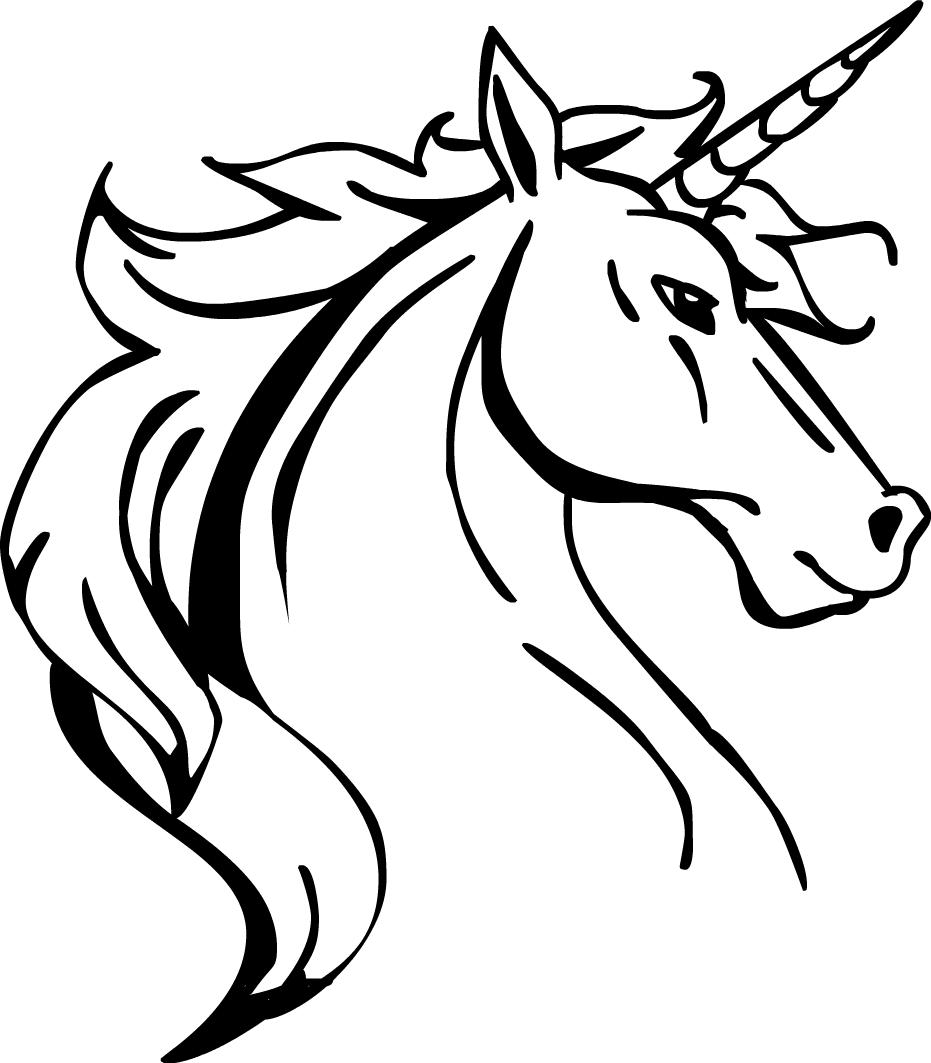 931x1063 Drawn Unicorn Unicorn Head