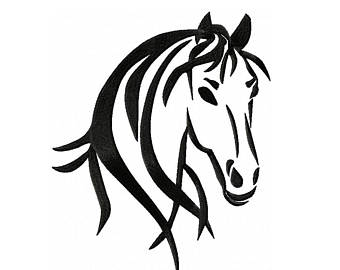 340x270 Horse Head Outline Etsy