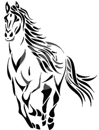400x526 Collection Of Horse Tattoo Drawing