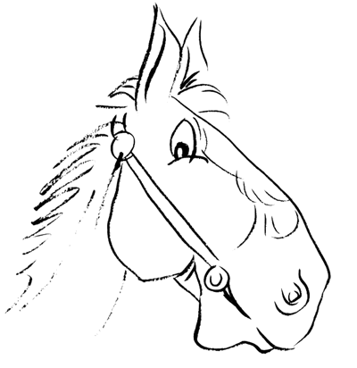 400x412 Step 6 Drawing Cartoon Horses With Simple Step By Step Lesson