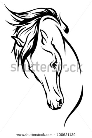 315x470 Horse Head With Flying Mane Vector Illustration Projects To Try