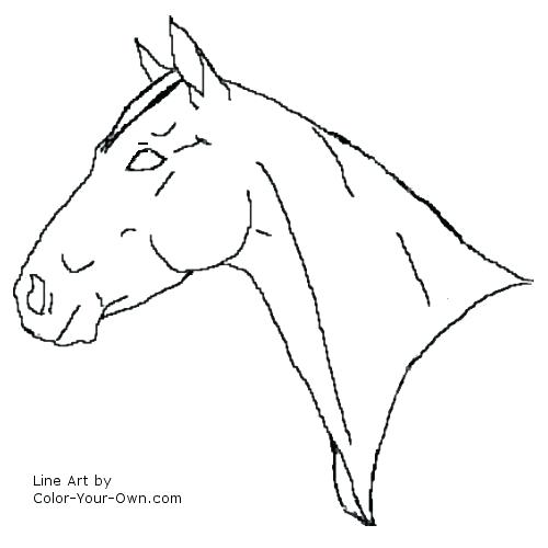 500x500 Horse Head Coloring Page Horse Coloring Pages Free Horse Face