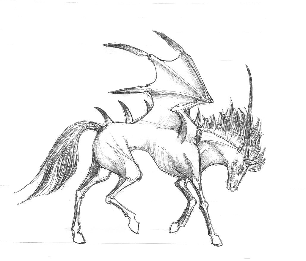 1029x879 Grim Horse, Walking By Chaos Flower