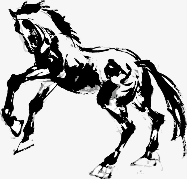650x621 Ink Wind Mercedes Benz Horse, Ink, Steed, Decoration Png