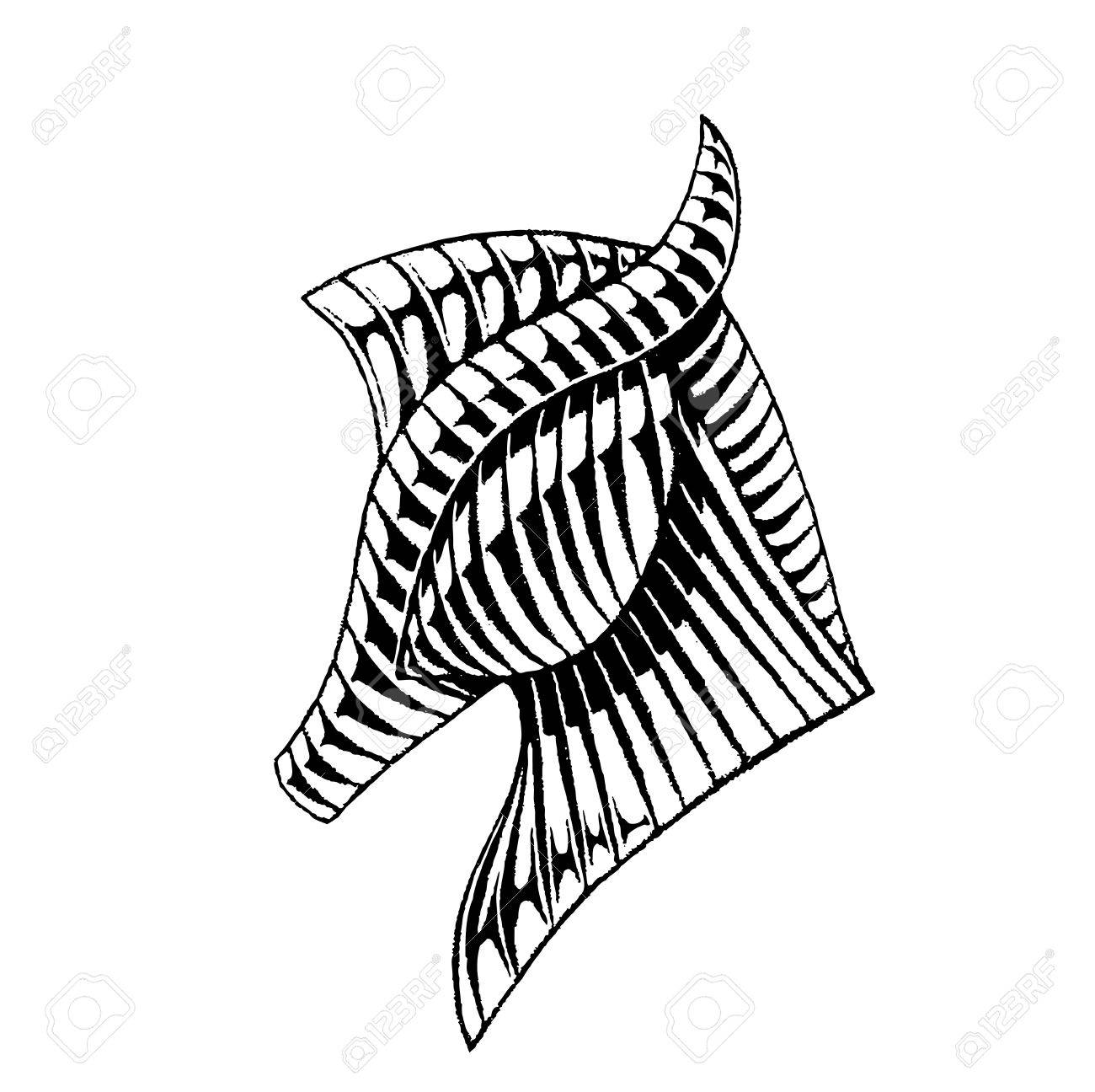 1300x1296 Vector Illustration Of A Scratchboard Style Ink Drawing Of A Horse