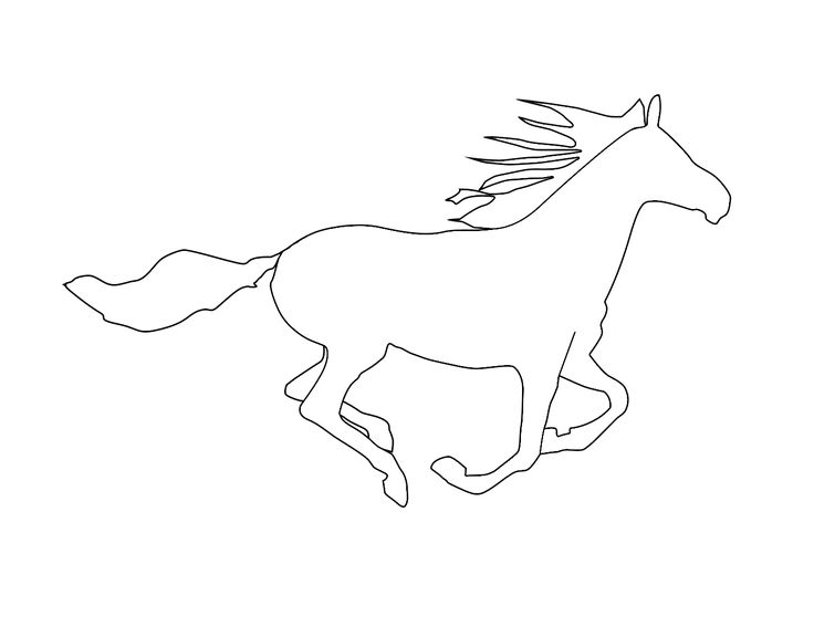 Horse Outline Drawing at GetDrawings | Free download