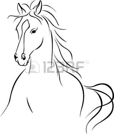 383x450 Horse Illustration