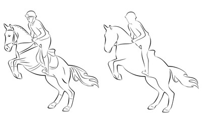 400x240 Jumping Horse Outline Photos, Royalty Free Images, Graphics