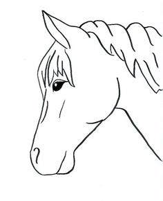 236x290 Horse Profile Vector Outline