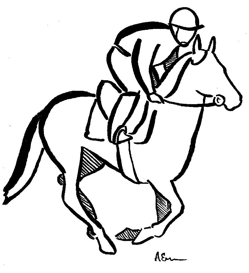 Horse Racing Drawing at GetDrawings | Free download