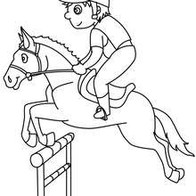 220x220 Steeplechase Horse Racing Coloring Pages
