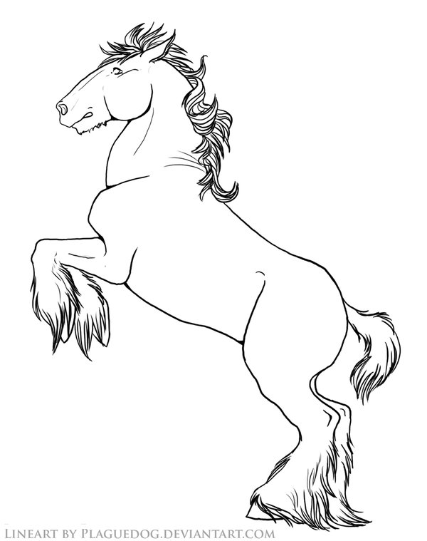 600x759 Rearing Draft Horse By Plaguedog