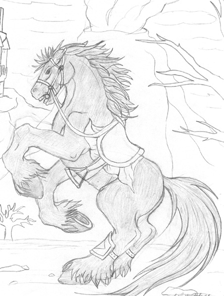 453x600 Rearing Horse By Sunfirefirewolf