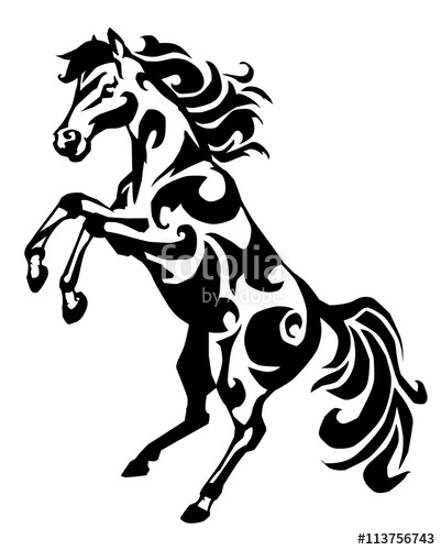 401x500 Tribal Horse Rearing Up Stock Image And Royalty Free Vector Files