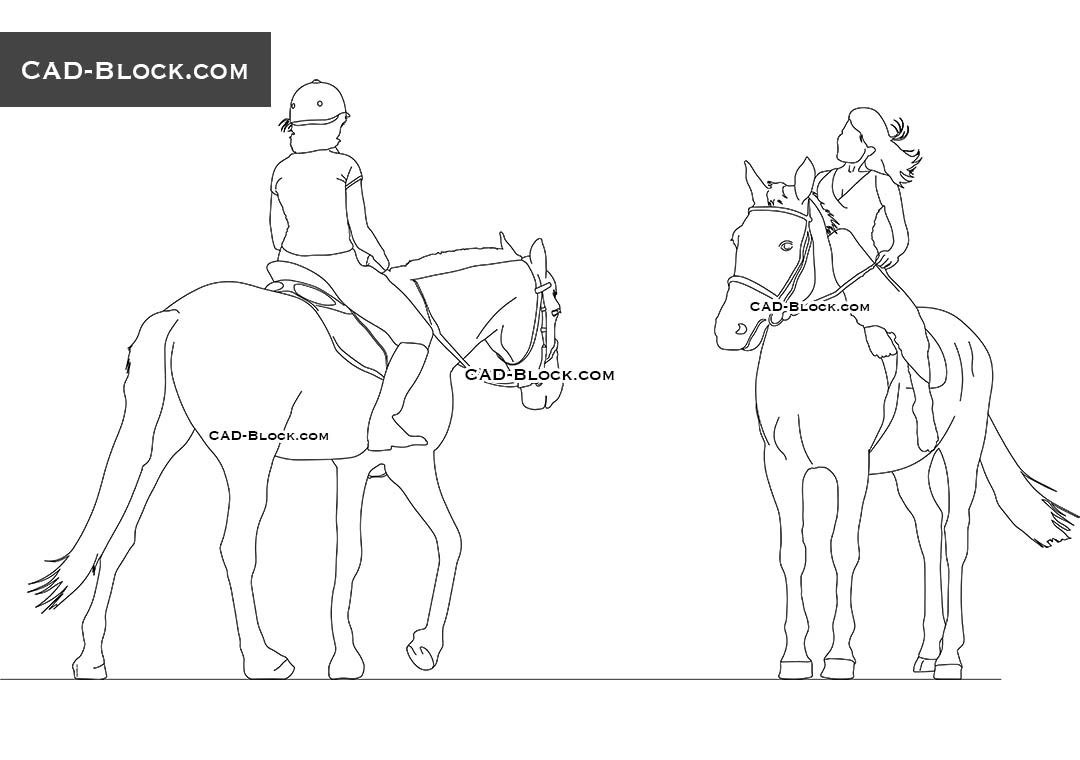 1080x760 Horse Rider Download Free Cad Blocks, Autocad File, 2d Models
