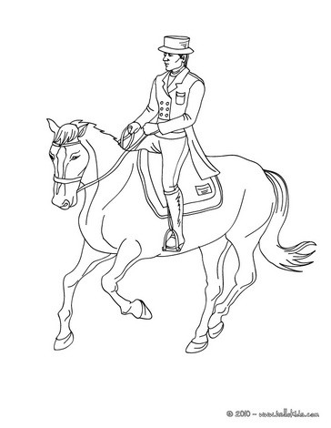 364x470 Man Riding A Horse Coloring Pages