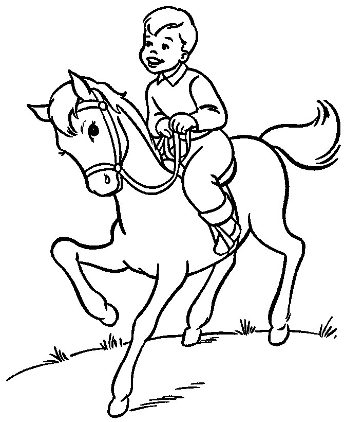 670x820 Sports Coloring Pictures For Kids Horse Riding Coloring Pages