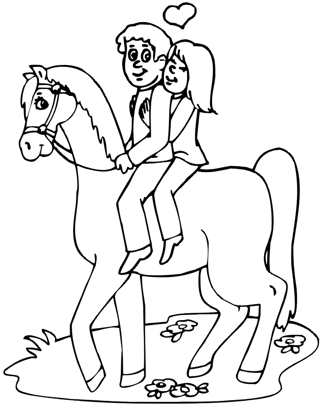 660x854 Horse Riding Coloring Pages