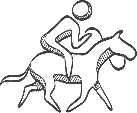 550x456 Sketch Icon Of Horse Riding