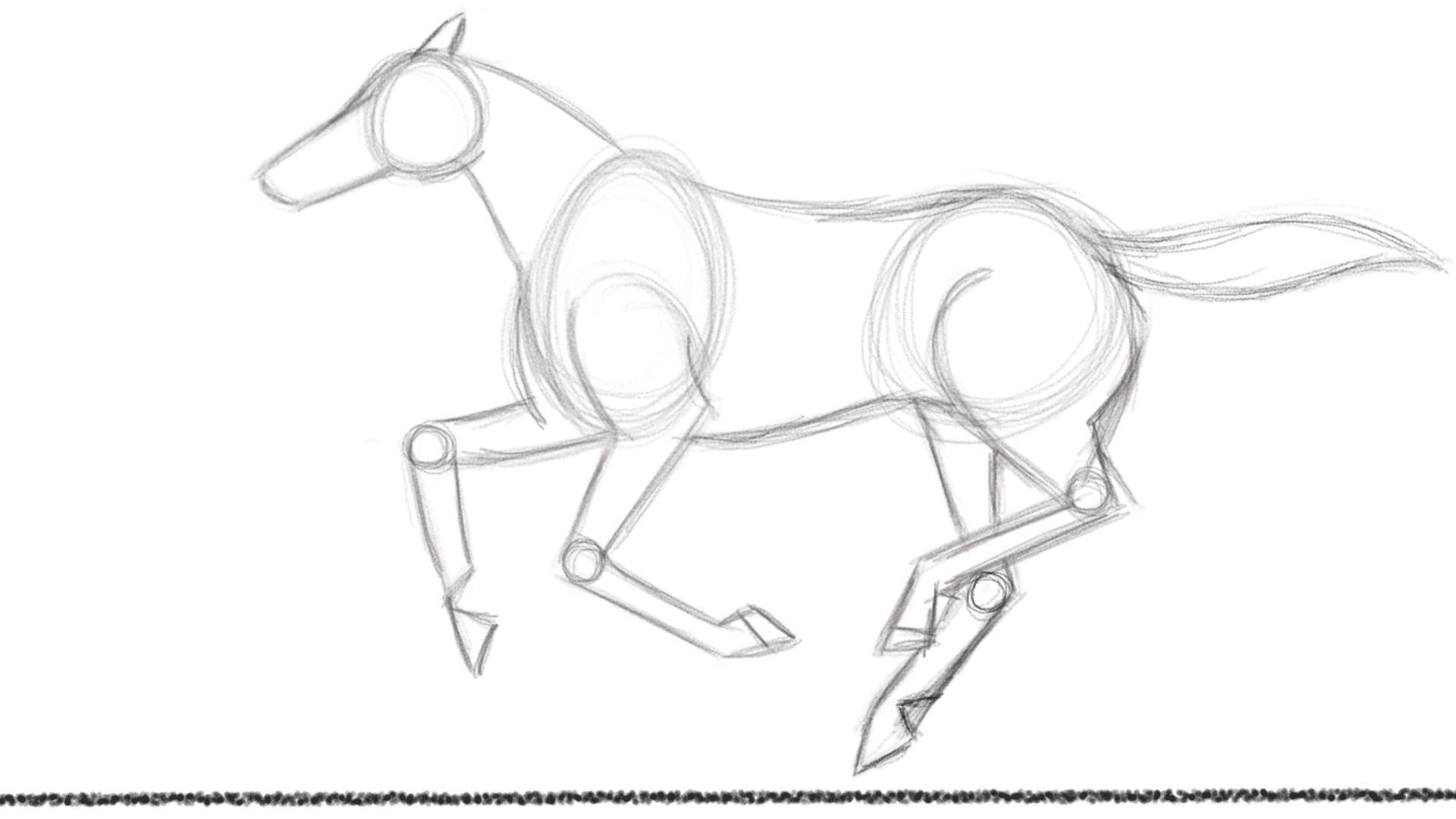 1920x1080 Horse Running Animation Practice By Puffanat