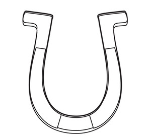 300x278 Horseshoe Shape Drawing Royalty Free Stock Image