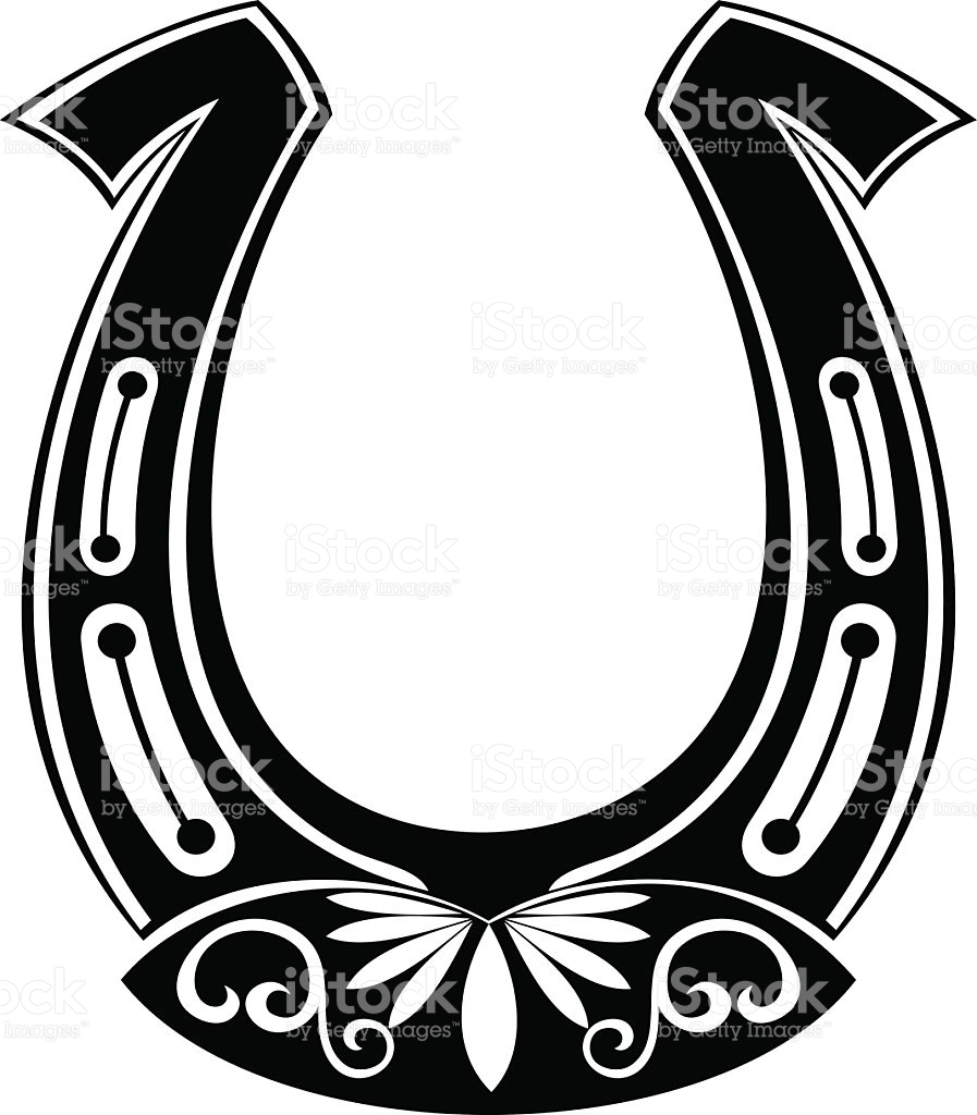 897x1024 Drawn Horseshoe Vector