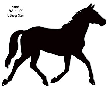 355x298 Galloping Horse Silhouette Laser Cut Out Metal Sign