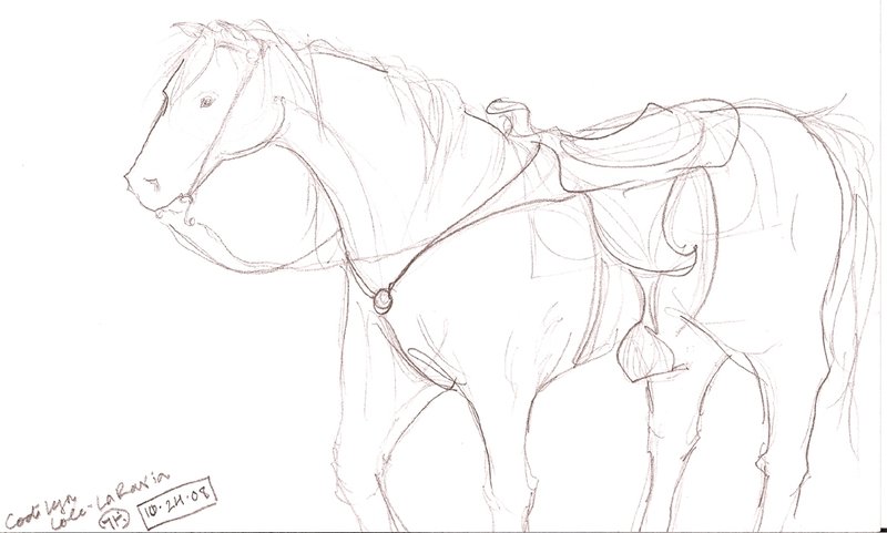 800x481 Quicki Quarter Horse Sketch By Iluvobiwan91