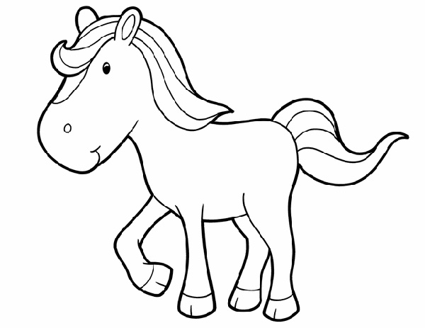 600x463 Horse Drawing For Kids