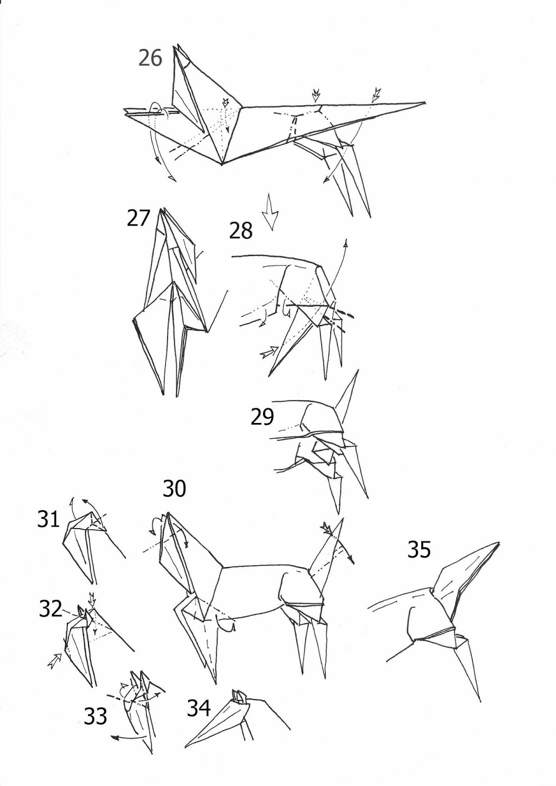 1131x1600 3d Horse Origami Diagram Paper Origami Guide