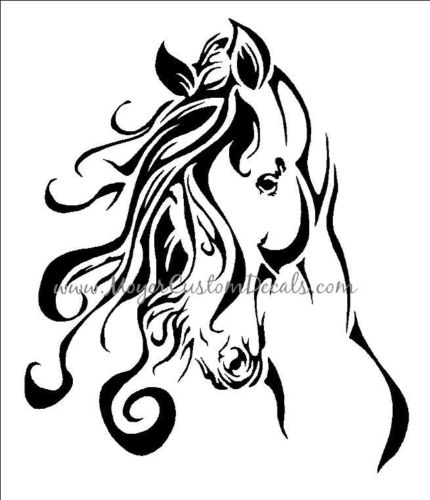 430x500 Large Horse Trailer Decal Sticker