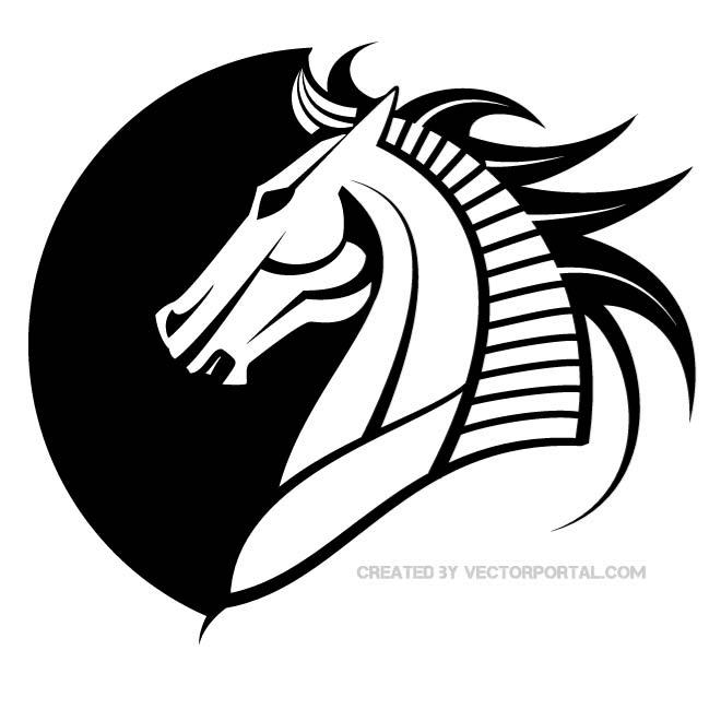 660x660 Vector Drawing Of Mustang By Vectorportal
